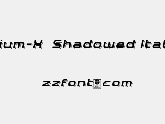 Planetium-X  Shadowed Italic Demo