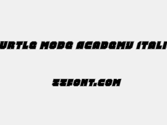 Turtle Mode Academy Italic