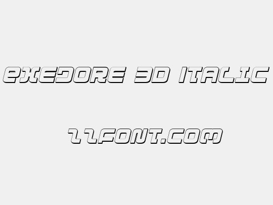 Exedore 3D Italic