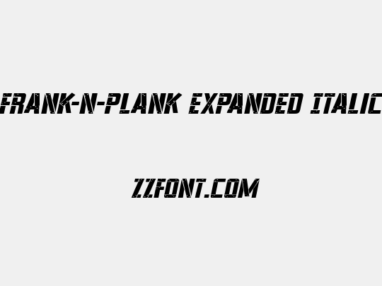 Frank-n-Plank Expanded Italic
