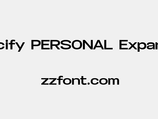 Specify PERSONAL Expanded