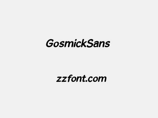 GosmickSans 