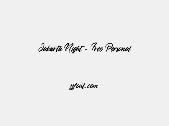Jakarta Night - Free Personal 