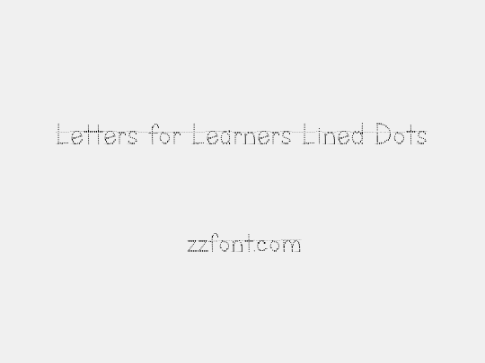 Letters for Learners Lined Dots