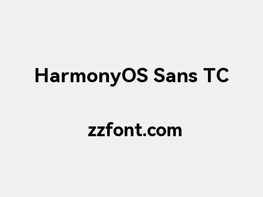 HarmonyOS Sans TC