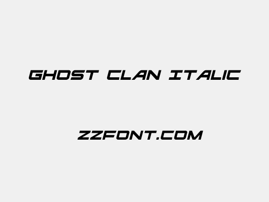 Ghost Clan Italic
