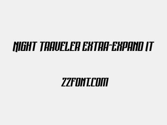 Night Traveler Extra-Expand It
