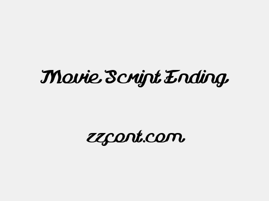 Movie Script Ending