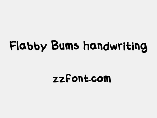 Flabby Bums handwriting