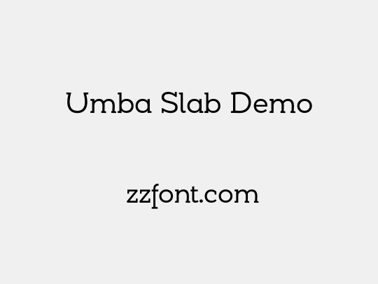 Umba Slab Demo