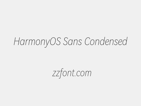 HarmonyOS Sans Condensed