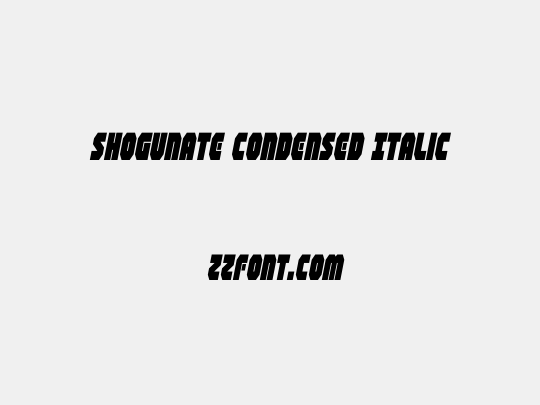 Shogunate Condensed Italic