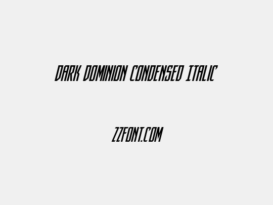 Dark Dominion Condensed Italic