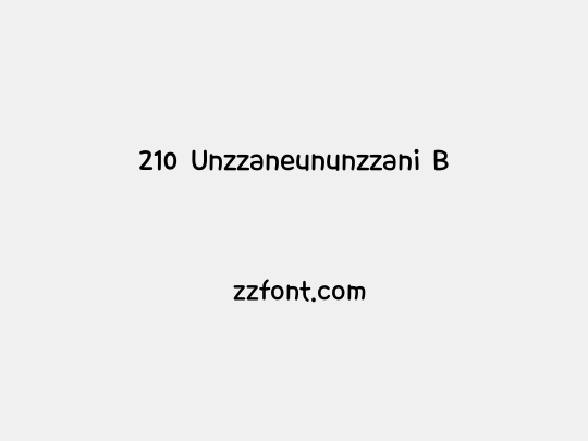 210 Unzzaneununzzani B