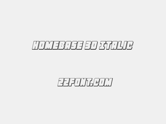 Homebase 3D Italic