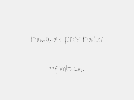homework preschooler