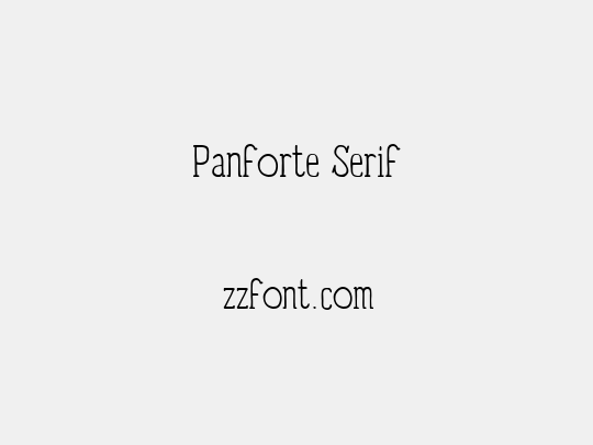 Panforte Serif