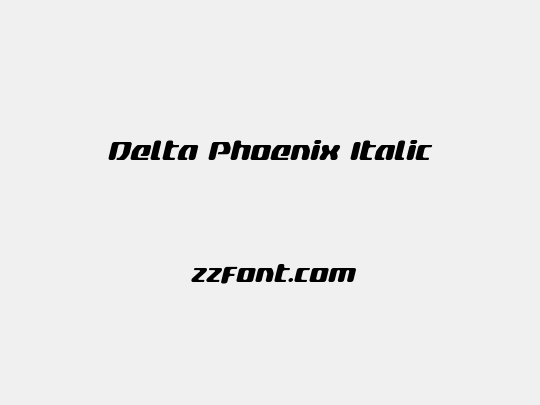 Delta Phoenix Italic