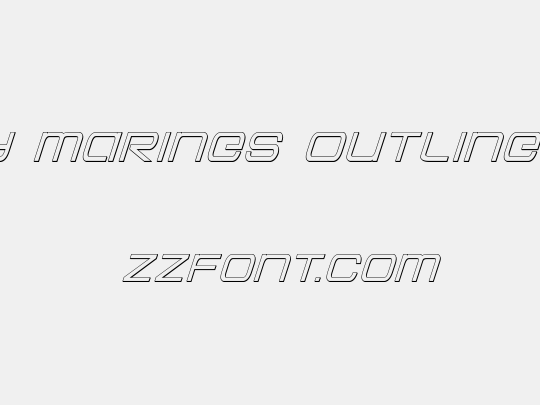 Colony Marines Outline Italic