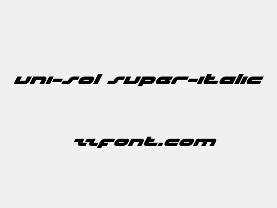 uni-sol super-italic