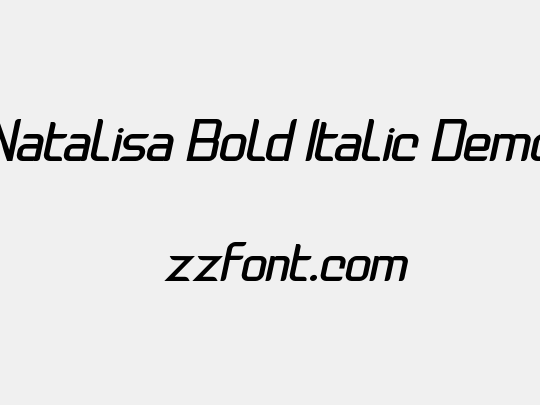 Natalisa Bold Italic Demo