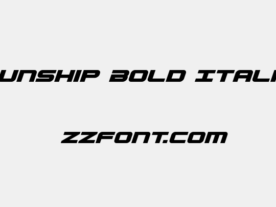 Gunship Bold Italic