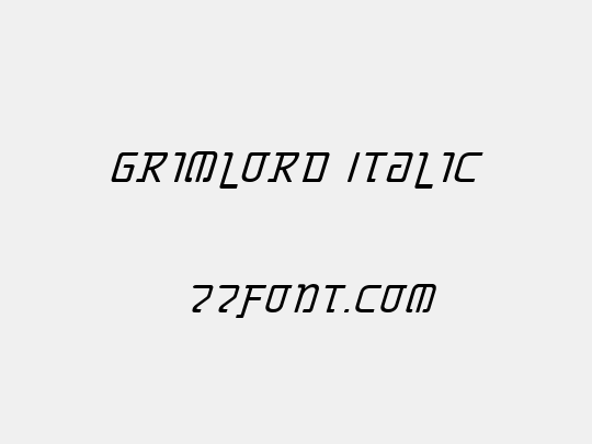 Grimlord Italic