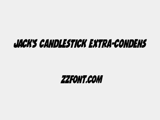 Jack's Candlestick Extra-condensed