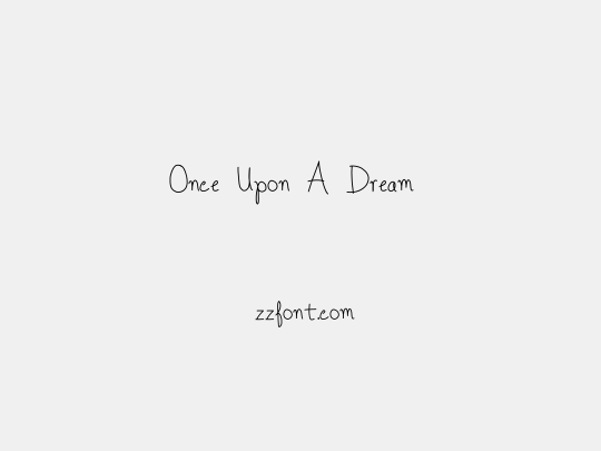 Once Upon A Dream 
