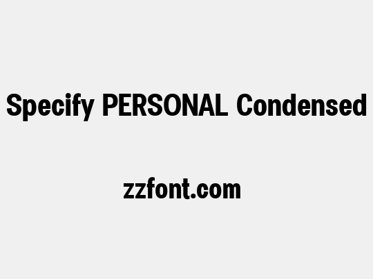 Specify PERSONAL Condensed