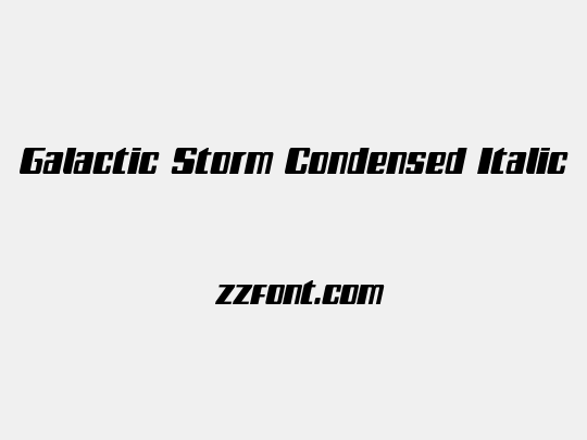 Galactic Storm Condensed Italic