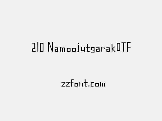 210 NamoojutgarakOTF