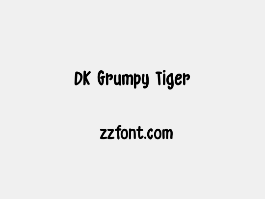 DK Grumpy Tiger