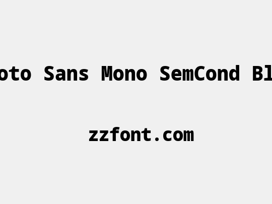 Noto Sans Mono SemCond Blk