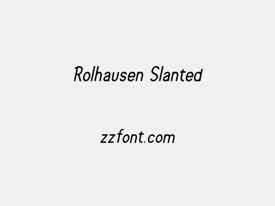 Rolhausen Slanted