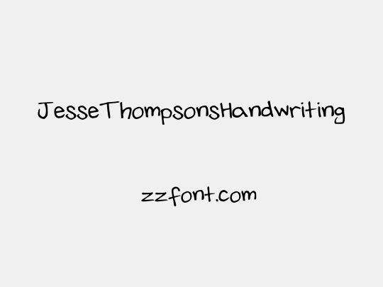 JesseThompsonsHandwriting