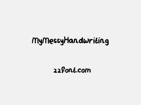 MyMessyHandwriting