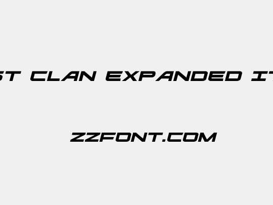 Ghost Clan Expanded Italic