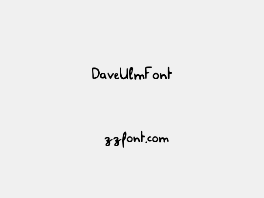 DaveUlmFont