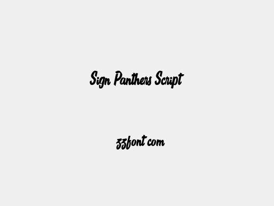 Sign Panthers Script