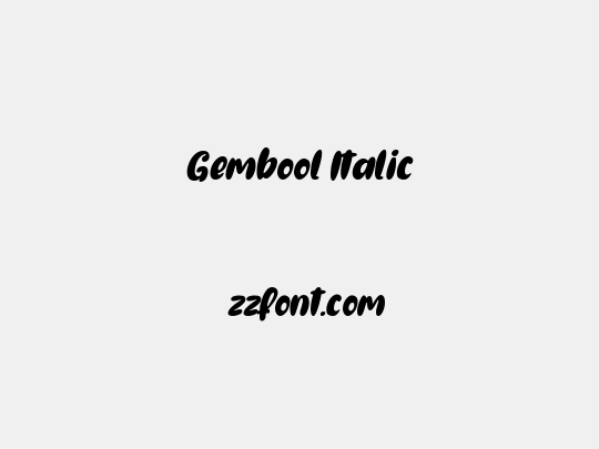Gembool Italic