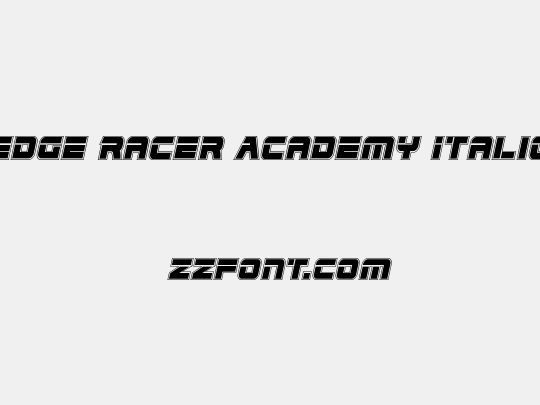 Edge Racer Academy Italic