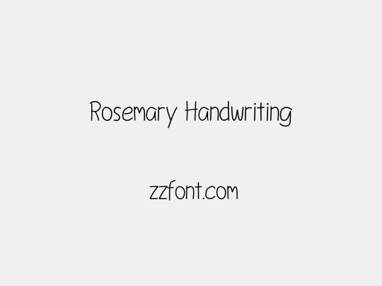 Rosemary Handwriting