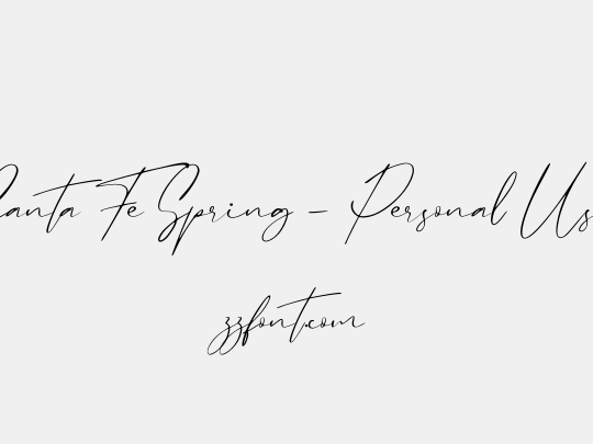 Santa Fe Spring - Personal Use