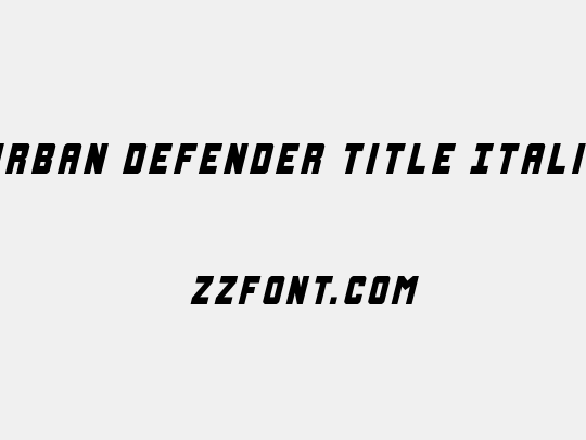 Urban Defender Title Italic