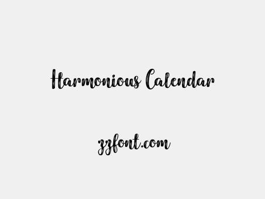 Harmonious Calendar