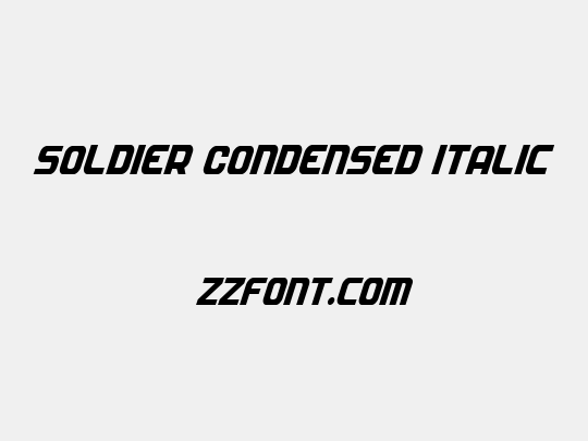 Soldier Condensed Italic