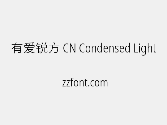 有爱锐方 CN Condensed Light