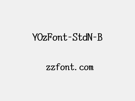 YOzFont-StdN-B