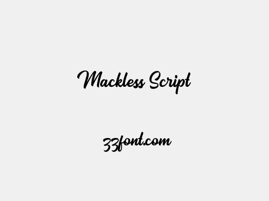 Mackless Script